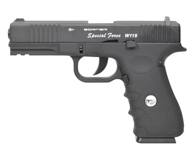 Пистолет пневматический BORNER W119 (Glock 17), к. 4,5 мм