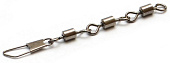 Три вертлюжка+застежка"Safety" N8/Олта/, 5шт, 5.00кг