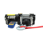 Лебедка электрическая 12V PRO&TOP 4000lbs / 1814 кг стальной трос 5mm*11m (153/1) 8216 